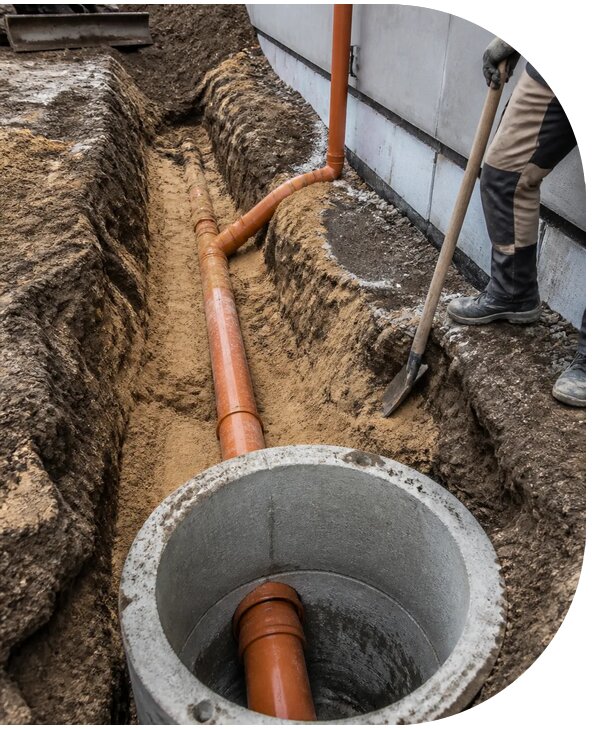 Монтаж и подключение к центральной канализации в Томске